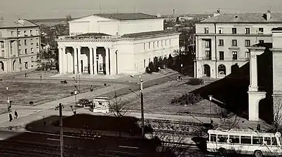 "Brotherhood Between Nations" complex, Bucharest, 1954–1958, by N. Porumbescu, D. Bacalu and T. Stănescu