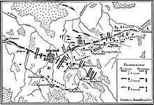 Battle of Krasnoi August&nbsp;2nd&nbsp;(14) 1812. (Map of troup movements)