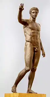 Attributed to Euphranor: Paris or Perseus. Atikythera shipwreck, c. 340–330 BC. National Archaeological Museum, Athens.