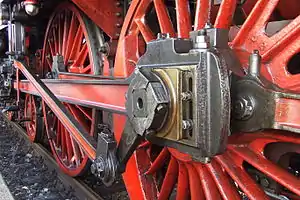 Locomotive rods and drivers