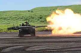 Shooting of 120 mm Smoothbore gun