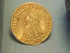 1560–61 halfpound, one of the first English milled coins