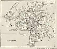 1898 map of Leamington showing the position of Milverton, Avenue and the GWR stations