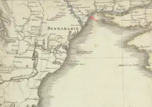 Map of Odesa region, 1809