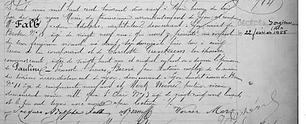 1879.05.07 - Pauline Falb birth certificate.