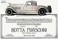 1928 Isotta Fraschini Tipo 8A half page ad