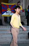 Duke University student Grace Wang Qianyuan&nbsp;[fr] during her speech on Free Tibet in 2008.