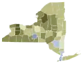 New York 2021 Proposal 1 results by county