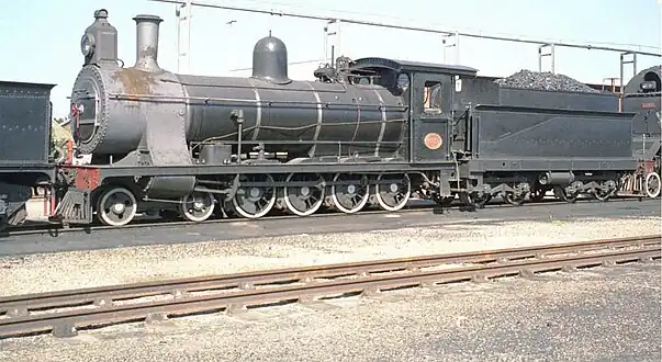 Ex CGR no. 724, SAR no. 1007, with modified Type ZC tender, Voorbaai, 4 September 1997