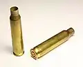 Bullet casings of a 5.56×45mm NATO cartridge