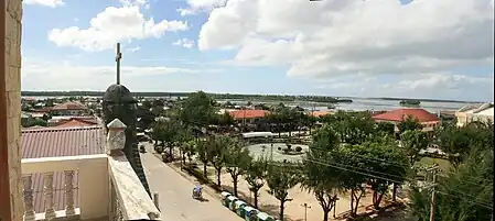 75° panorama from SS Peter & Paul belfry looking SW
