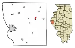 Location of Camp Point in Adams County, Illinois.
