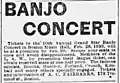 February 1893. 10th Annual Grand Star Banjo Concert, Boston