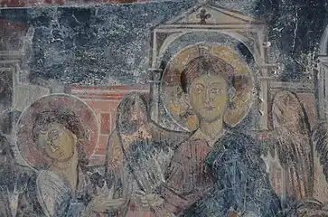 Hospitality of Abraham (detail) (St Nicholas, Maza)