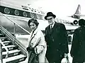 Erlander (right) in 1966 with his wife Aina during a state visit to Cairo
