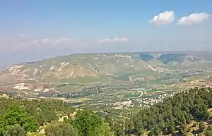A view from Malka shows Al-Himma al-Urduniyya&nbsp;[ar] in the Jordan Valley of Bani Kinanah Department