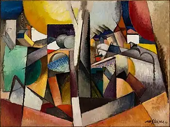 Albert Gleizes, 1914, Paysage Cubiste, oil on canvas, 97 x 130 cm, published in Der Sturm, 5 October 1920