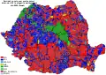 Detailed map depicting the winner party by territorial unit at the level of the Senate