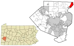 Location in Allegheny County and the U.S. state of Pennsylvania.