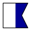 Nautical signal flag for "A"