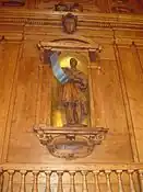 Teatro anatómico. Statue of Hippocrates.