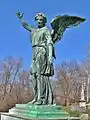 Angel of the Resurrection on James B. Hogg monument (sculpted by Henry Kirke Brown, ca. 1850)