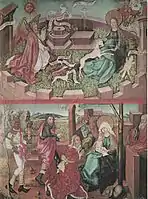 Annunciation with the unicorn and Adoration of the Magi