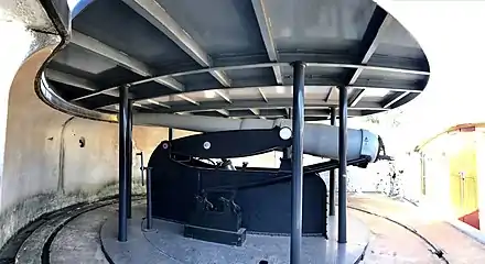 6 inch Armstrong disappearing gun at Fort Lytton, Brisbane.