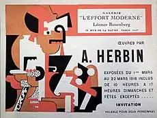 Auguste Herbin, Galerie de L'Effort Moderne, March 1918