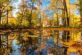 Castle park in autumn