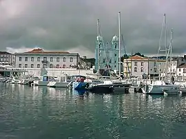 The iconic imagery of the city of Angra, are all part of the parish of Sé, including the marina, cathedral and gates of the city