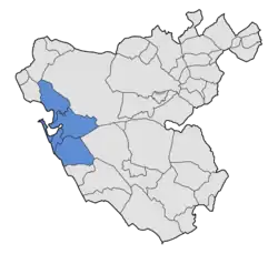 Location in the Province of Cádiz.