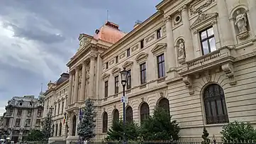 Beaux-Arts aka Eclectic - Exterior of the Old National Bank of Romania Palace, Bucharest, 1883–1900, by Joseph-Marie Cassien Barnard and Albert Galleron, assisted by Grigore Cerkez and Constantin Băicoianu
