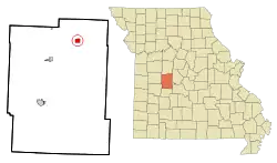 Location of Cole Camp, Missouri