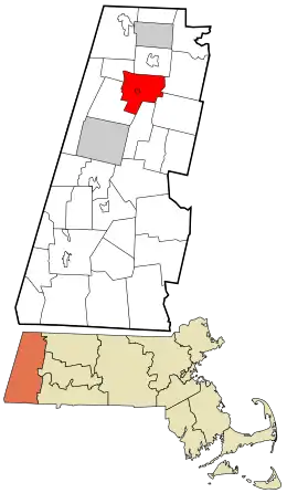 Location in Berkshire County and the state of Massachusetts.