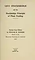 William Henry Bowker, Levi Stockbridge and the Stockbridge principle of plant feeding, 1911
