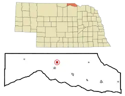 Location of Anoka, Nebraska