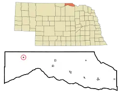 Location of Naper, Nebraska