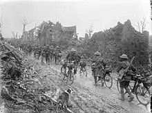 British bicycle troops Brie, Somme March 1917