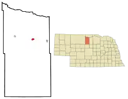 Location of Ainsworth, Nebraska