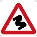 Series of bends to left ahead