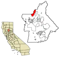 Location of Cohasset in Butte County, California.