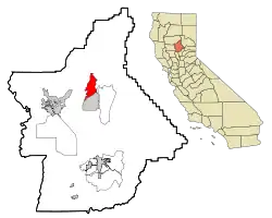 Location in Butte County and the state of California