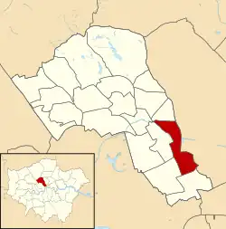 King's Cross highlighted within Camden