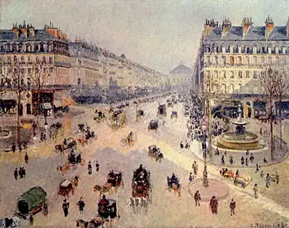 The Avenue de l'Opéra painted by Camille Pissarro  (1898).