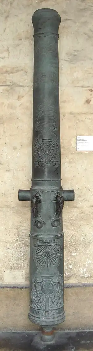 Canon de 4 de Vallière, 1732, Le Pénétrant. Caliber: 84&nbsp;mm.
