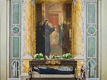 Altar and funeral monument of Maria Crocifissa di Rosa in the Handmaids of Charity chapel in Brescia.