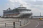 Caribbean Princess at Liverpool Cruise Terminal