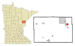 Location of the city of Thomsonwithin Carlton County, Minnesota