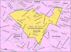 Census Bureau map of Essex Fells, New Jersey